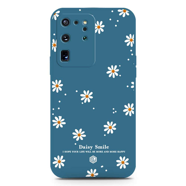 Daisy Smile Design Soft Phone Case - Silica Gel Case - Blue - Samsung Galaxy S20 Ultra
