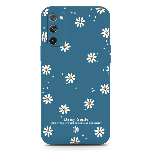 Daisy Smile Design Soft Phone Case - Silica Gel Case - Blue - Samsung Galaxy S20 FE