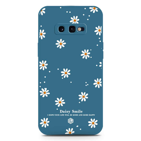 Daisy Smile Design Soft Phone Case - Silica Gel Case - Blue - Samsung Galaxy S10e