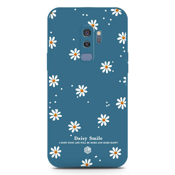 Daisy Smile Design Soft Phone Case - Silica Gel Case - Blue - Samsung Galaxy S9 Plus