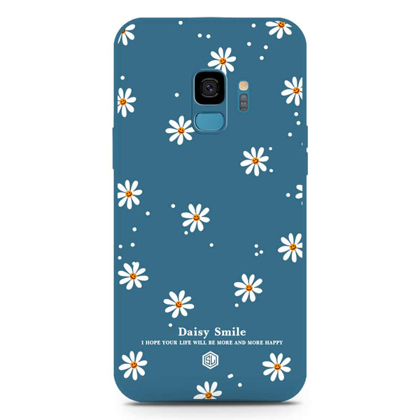 Daisy Smile Design Soft Phone Case - Silica Gel Case - Blue - Samsung Galaxy S9