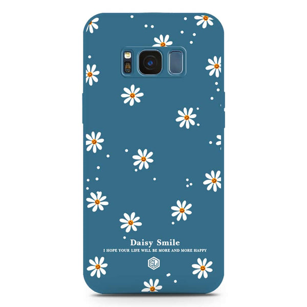 Daisy Smile Design Soft Phone Case - Silica Gel Case - Blue - Samsung Galaxy S8 Plus