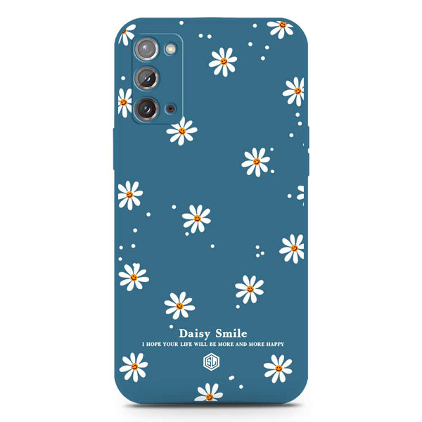 Daisy Smile Design Soft Phone Case - Silica Gel Case - Blue - Samsung Galaxy Note 20