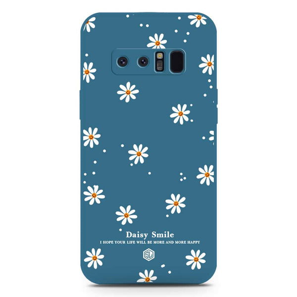 Daisy Smile Design Soft Phone Case - Silica Gel Case - Blue - Samsung Galaxy Note 8