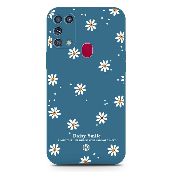Daisy Smile Design Soft Phone Case - Silica Gel Case - Blue - Samsung Galaxy M31