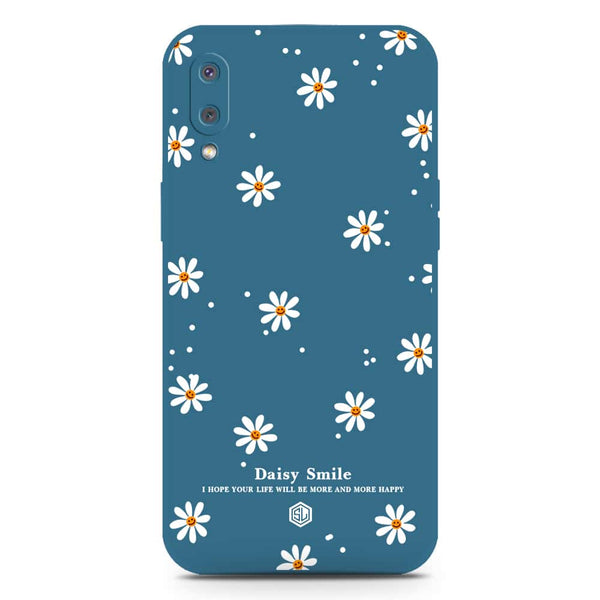Daisy Smile Design Soft Phone Case - Silica Gel Case - Blue - Samsung Galaxy M02