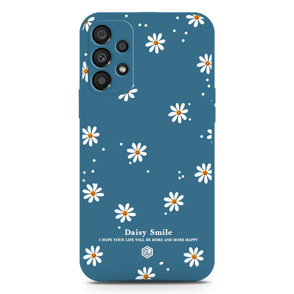 Daisy Smile Design Soft Phone Case - Silica Gel Case - Blue - Samsung Galaxy A73 5G