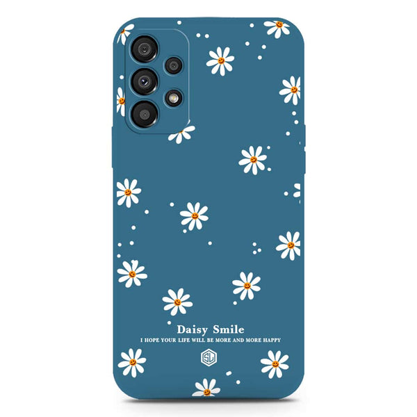 Daisy Smile Design Soft Phone Case - Silica Gel Case - Blue - Samsung Galaxy A53 5G