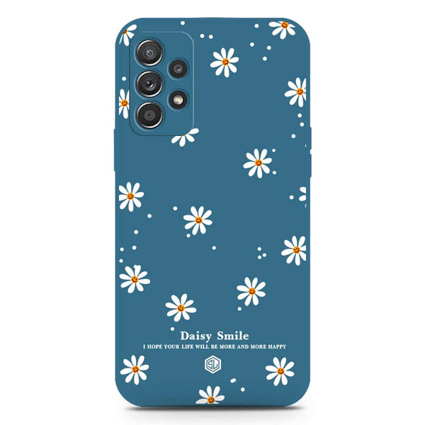 Daisy Smile Design Soft Phone Case - Silica Gel Case - Blue - Samsung Galaxy A52s 5G