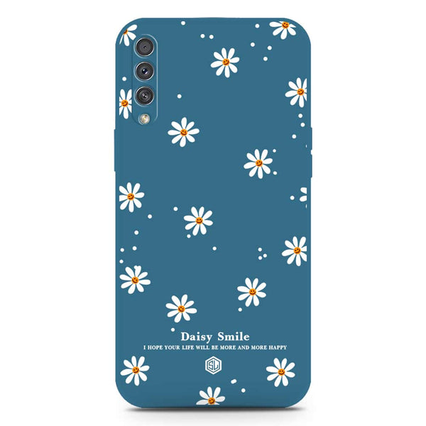 Daisy Smile Design Soft Phone Case - Silica Gel Case - Blue - Samsung Galaxy A50