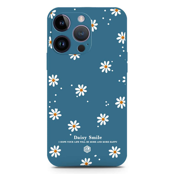 Daisy Smile Design Soft Phone Case - Silica Gel Case - Blue - iPhone 14 Plus