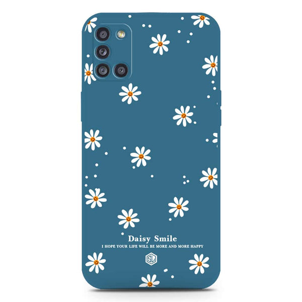 Daisy Smile Design Soft Phone Case - Silica Gel Case - Blue - Samsung Galaxy A31