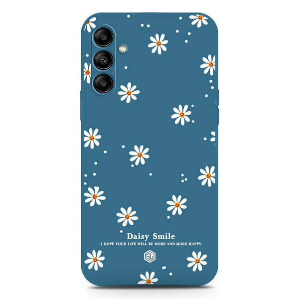 Daisy Smile Design Soft Phone Case - Silica Gel Case - Blue - Samsung Galaxy A24 4G