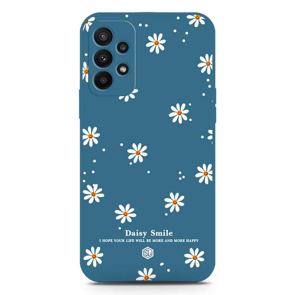 Daisy Smile Design Soft Phone Case - Silica Gel Case - Blue - Samsung Galaxy A23 5G