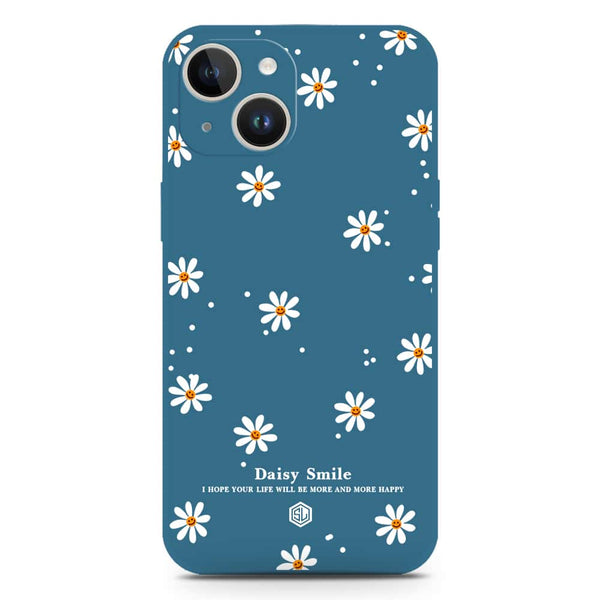 Daisy Smile Design Soft Phone Case - Silica Gel Case - Blue - iPhone 14 Pro