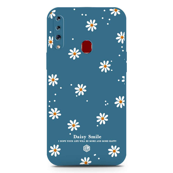 Daisy Smile Design Soft Phone Case - Silica Gel Case - Blue - Samsung Galaxy A20s