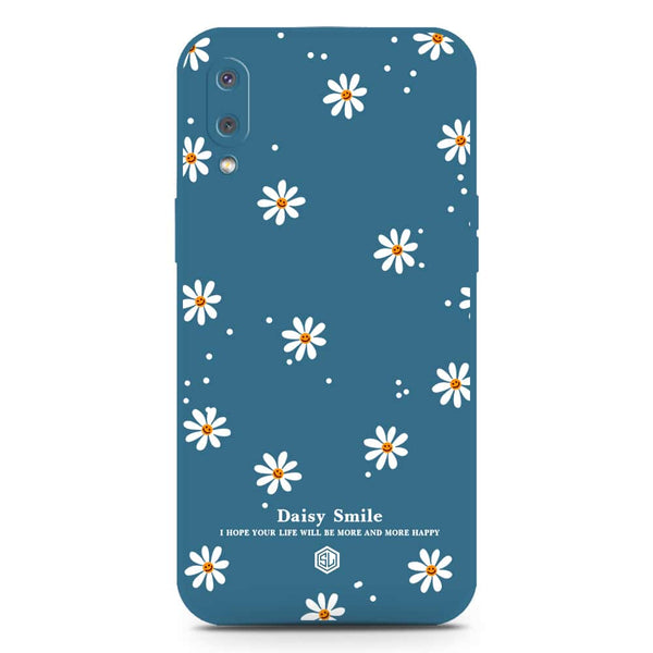 Daisy Smile Design Soft Phone Case - Silica Gel Case - Blue - Samsung Galaxy A02