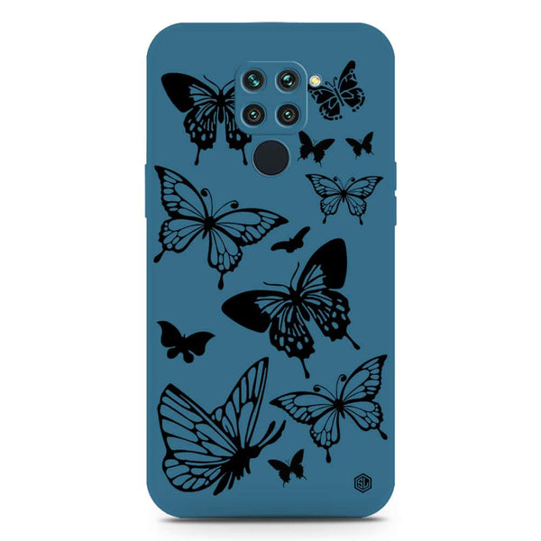 Cute Butterfly Design Soft Phone Case - Silica Gel Case - Blue - Xiaomi Redmi 10X 4G
