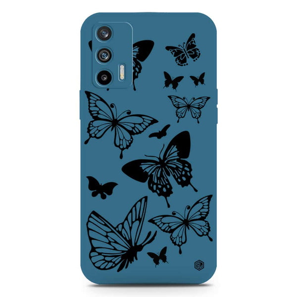 Cute Butterfly Design Soft Phone Case - Silica Gel Case - Blue - Realme GT Master