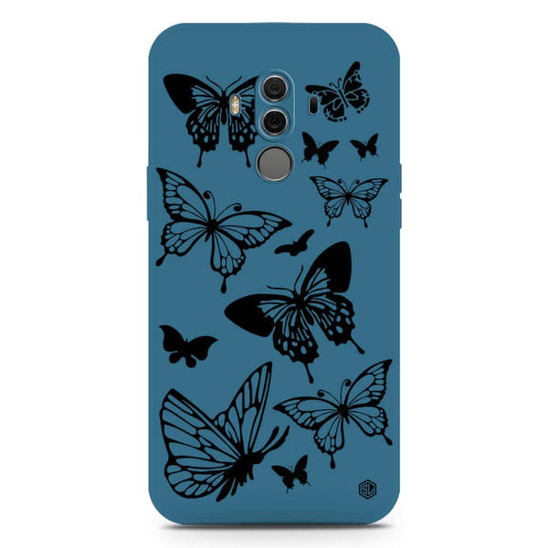 Cute Butterfly Design Soft Phone Case - Silica Gel Case - Blue - Huawei Mate 10 Pro