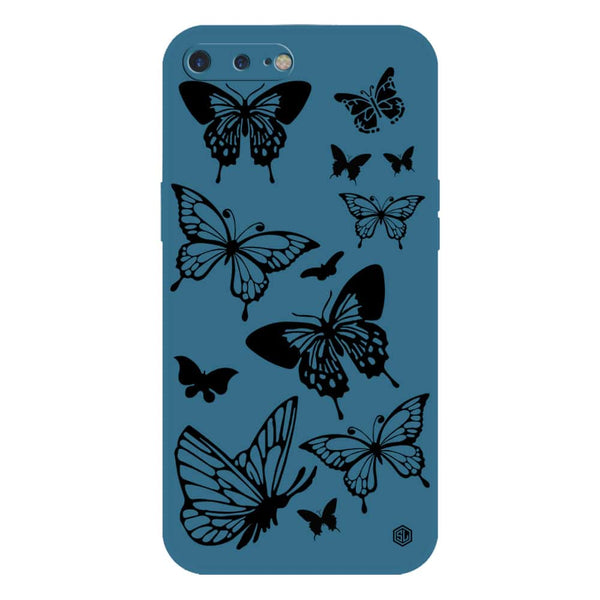 Cute Butterfly Design Soft Phone Case - Silica Gel Case - Blue - iPhone 8 Plus / 7 Plus