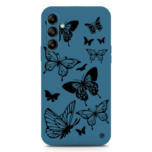 Cute Butterfly Design Soft Phone Case - Silica Gel Case - Blue - Samsung Galaxy A54 5G
