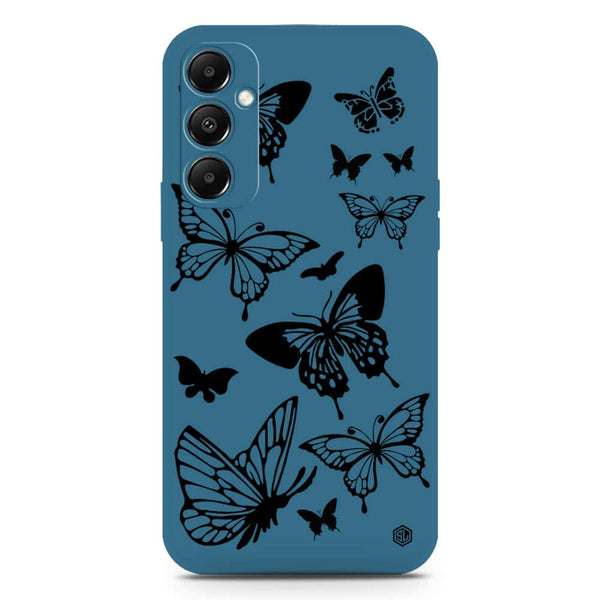 Cute Butterfly Design Soft Phone Case - Silica Gel Case - Blue - Samsung Galaxy A05s