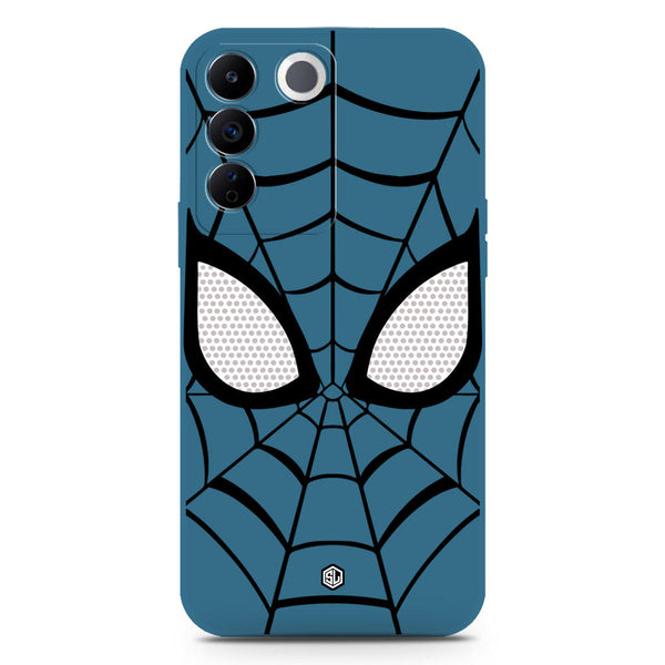 Cool Spider Design Soft Phone Case - Blue - Vivo S16e