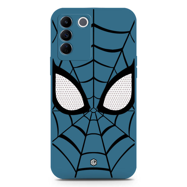 Cool Spider Design Soft Phone Case - Blue - Vivo V27e
