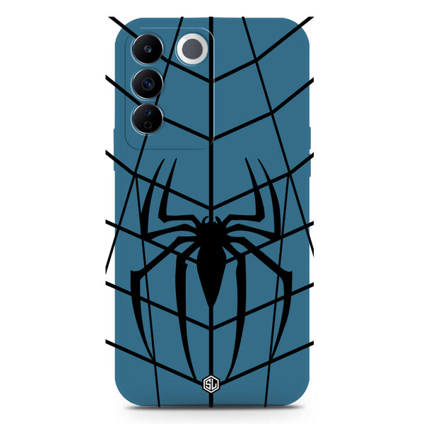 X- Spider Design Soft Phone Case - Blue - Vivo S16e