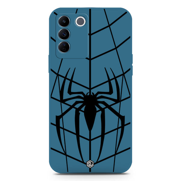 X- Spider Design Soft Phone Case - Blue - Vivo V27e