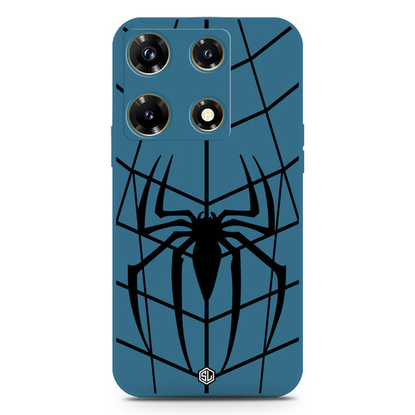 X- Spider Design Soft Phone Case - Blue - Infinix Note 30 Pro