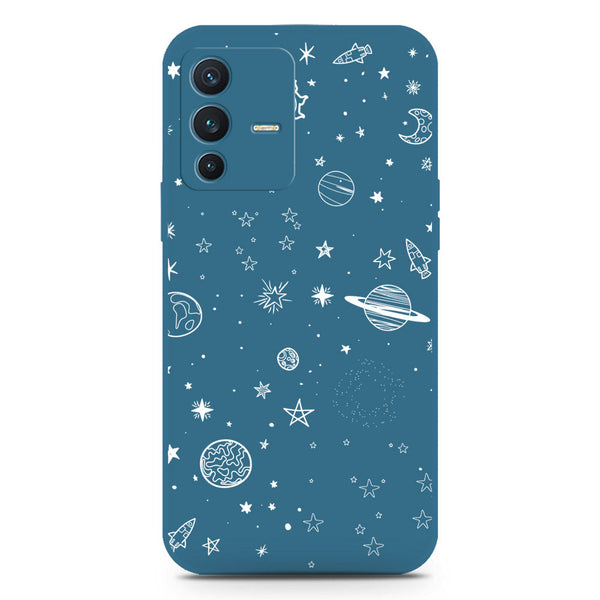 Stardust Dreams Design Soft Phone Case - Blue - Vivo V23 5G