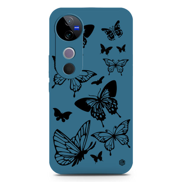 Cool Spider Design Soft Phone Case - Silica Gel Case - Blue - Vivo S19 Pro