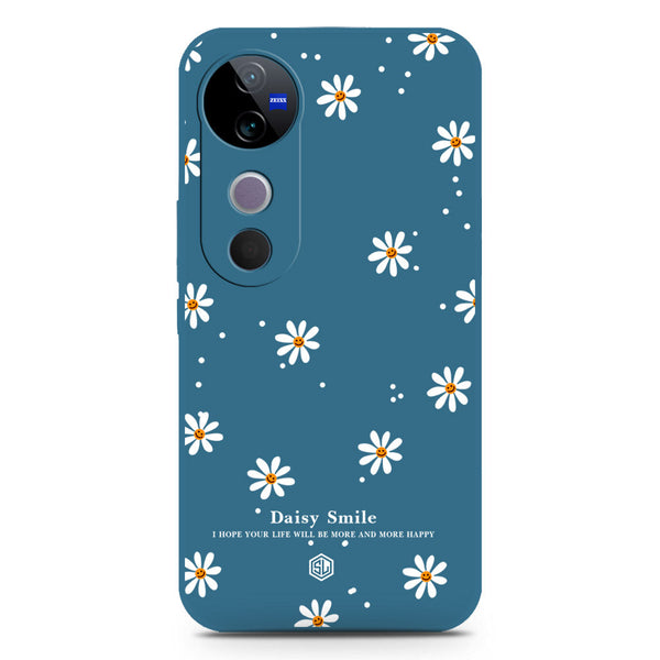 Daisy Smile Design Soft Phone Case - Silica Gel Case - Blue - Vivo S19 Pro