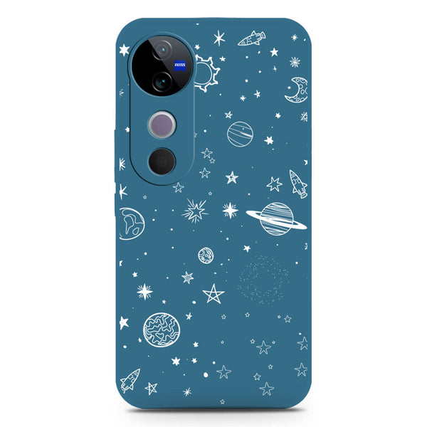 Stardust Dreams Design Soft Phone Case - Silica Gel Case - Blue - Vivo V40