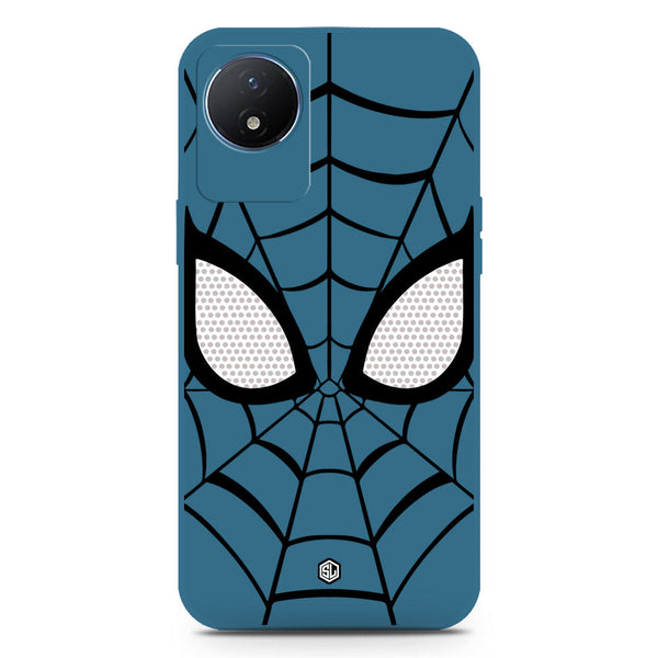 Cool Spider Design Soft Phone Case - Silica Gel Case - Blue - Vivo Y02t