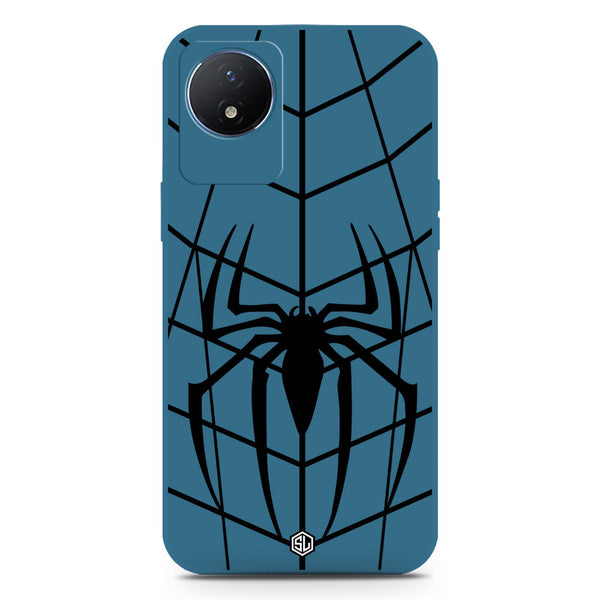 X-Spider Design Soft Phone Case - Silica Gel Case - Blue - Vivo Y02t