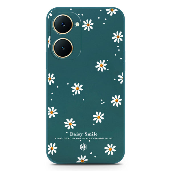 Daisy Smile Design Soft Phone Case - Silica Gel Case - Darkgreen - Vivo Y18