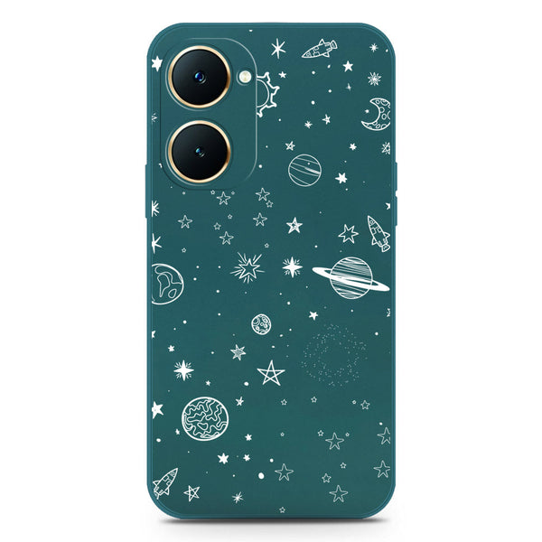 Stardust Dreams Design Soft Phone Case - Silica Gel Case - Darkgreen - Vivo Y18