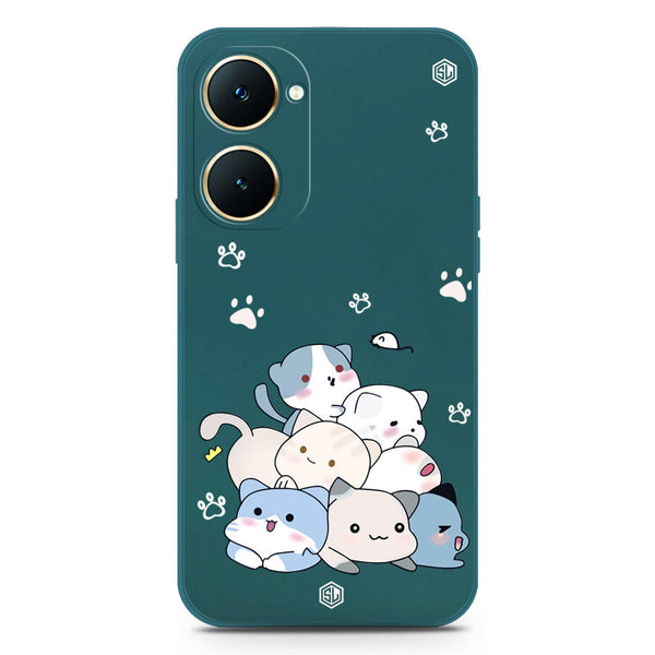 Cute Design Soft Phone Case - Silica Gel Case - Darkgreen - Vivo Y18