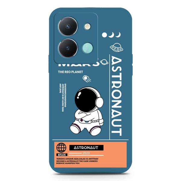 Astronaut Series Design Soft Phone Case - Silica Gel Case - Blue - Vivo Y36 5G