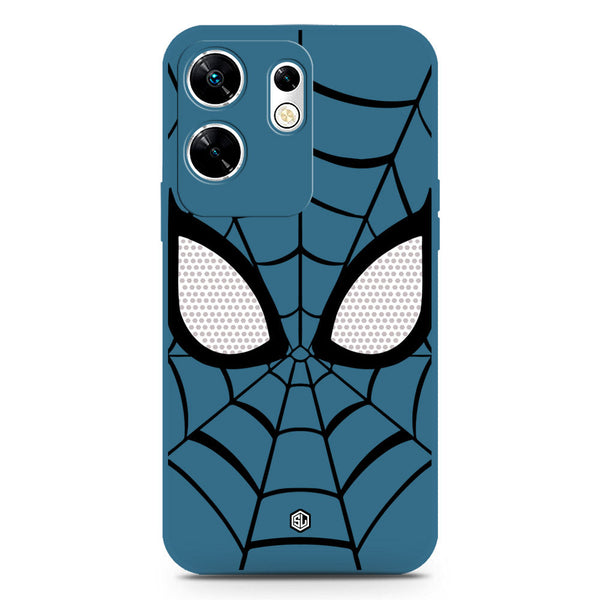 Cool Spider Design Soft Phone Case - Silica Gel Case - Blue - Infinix Zero 30 4G