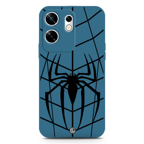 X-Spider Design Soft Phone Case - Silica Gel Case - Blue - Infinix Zero 30 4G