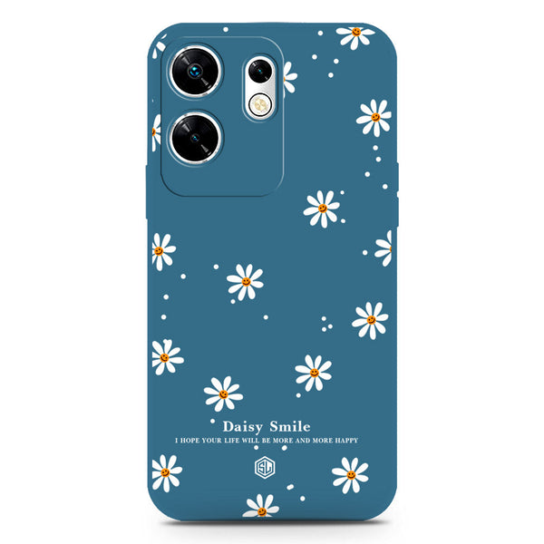 Daisy Smile Design Soft Phone Case - Silica Gel Case - Blue - Infinix Zero 30 4G
