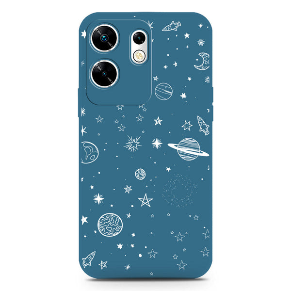 Stardust Dreams Design Soft Phone Case - Silica Gel Case - Blue - Infinix Zero 30 4G