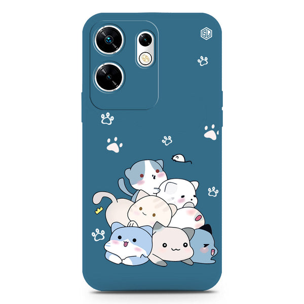 Cute Design Soft Phone Case - Silica Gel Case - Blue - Infinix Zero 30 4G