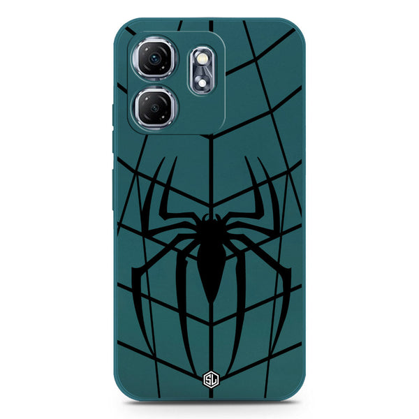 X-Spider Design Soft Phone Case - Silica Gel Case - Darkgreen - Infinix Smart 9