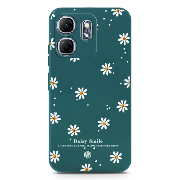 Daisy Smile Design Soft Phone Case - Silica Gel Case - Darkgreen - Infinix Smart 9
