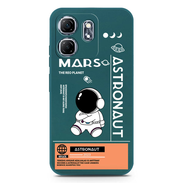 Astronaut Series Design Soft Phone Case - Silica Gel Case - Darkgreen - Infinix Smart 9